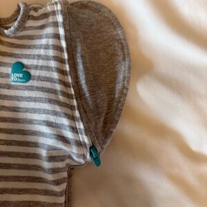 Love to Dream Gray and White Striped Kids Tee
